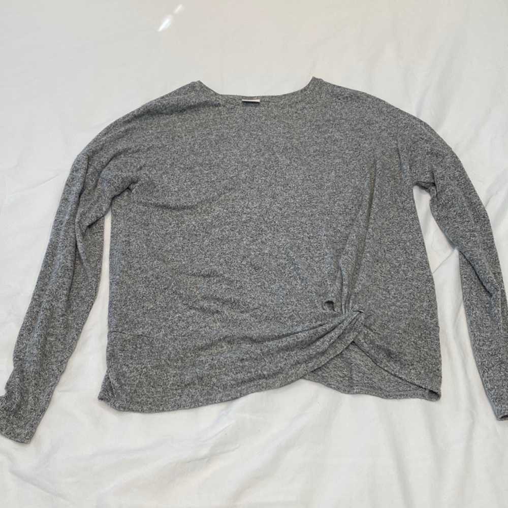Grey knot top